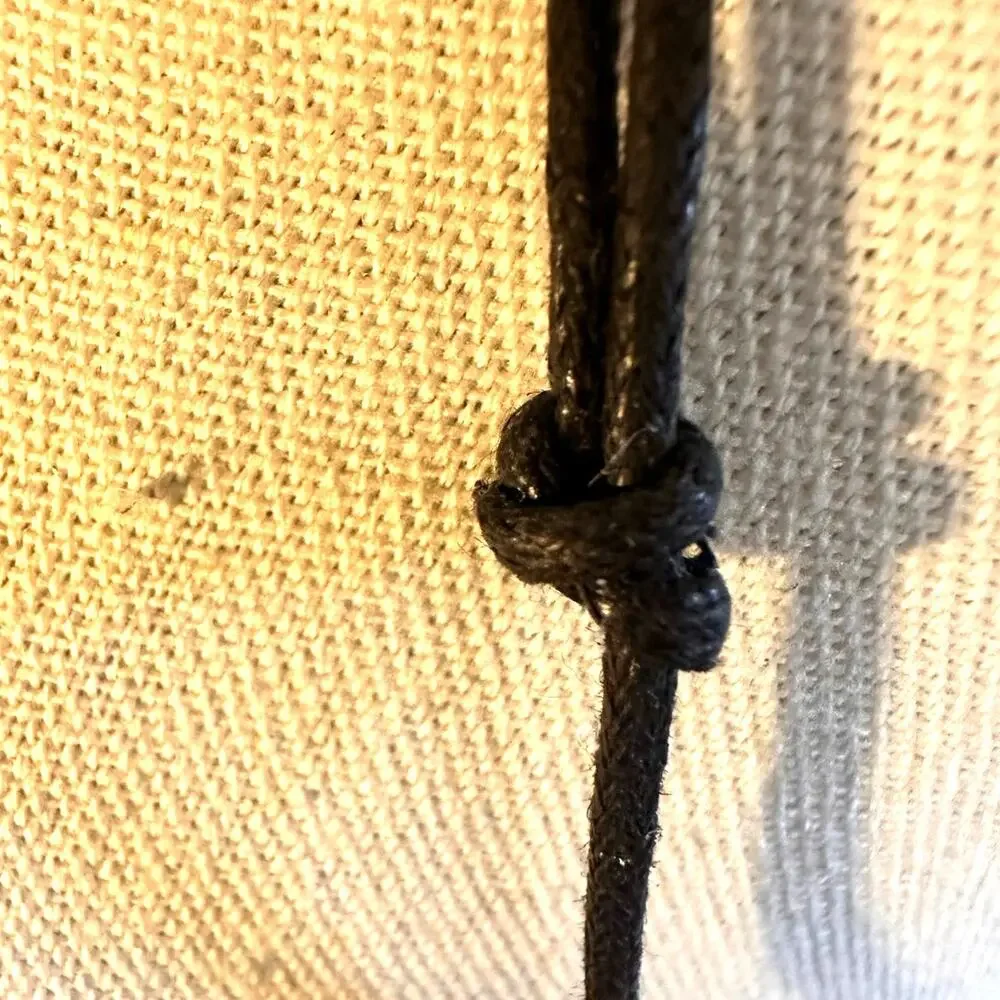 Crescent Moon Necklace Gray Black Cord Boho Casual Jewelry Adjustable
